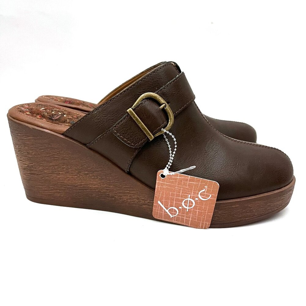 B.O.C. Platform Wedge Mule Clogs